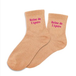 Chaussettes Paillettes Colorées Mot Fantaisie