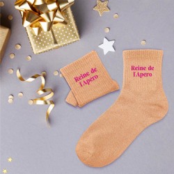 Chaussettes Paillettes Colorées Mot Fantaisie