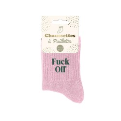 Chaussettes Paillettes Colorées Mot Fantaisie
