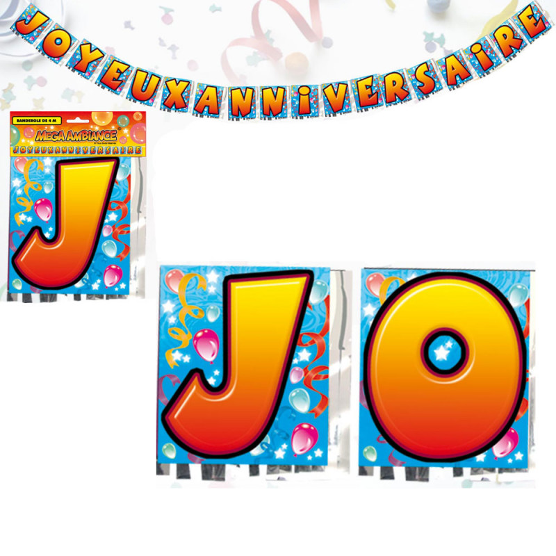 Banderole Lettres Joyeux Anniversaire 4 Metres Deco Anniversaire Sur Cadeaux Et Anniversaire Banderole Lettres Joyeux Anniversaire 4 Metres Deco Anniversaire Sur Cadeaux Et Anniversaire