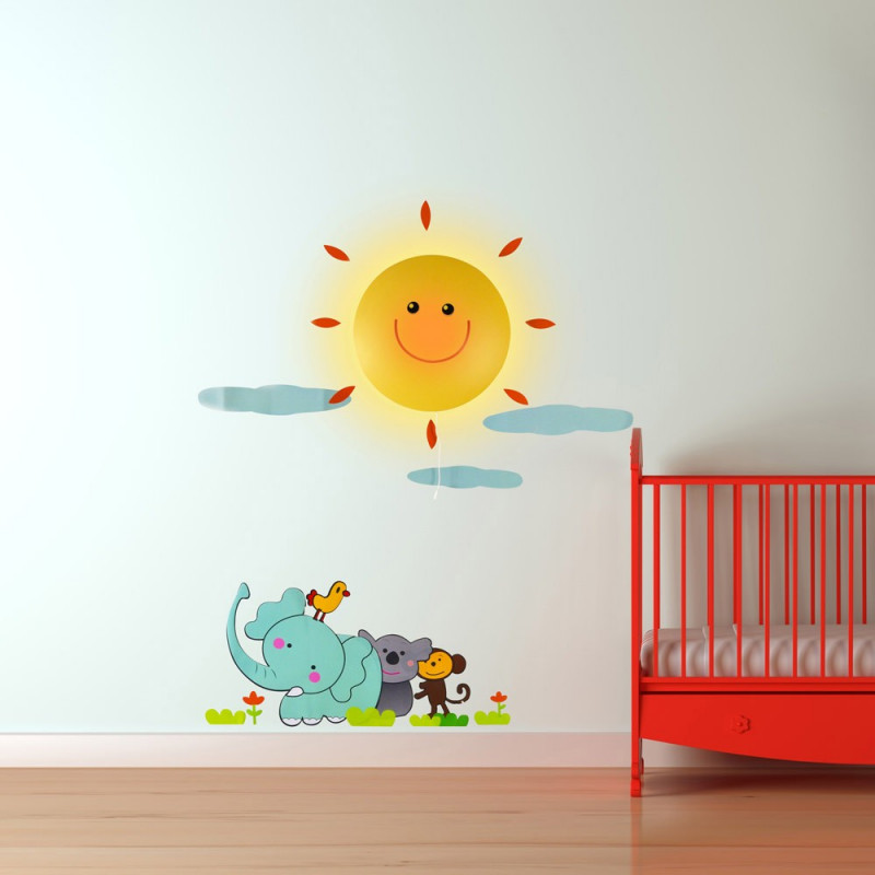 Veilleuse Bebe Lampe Enfant Avec Stickers Muraux Sur Cadeaux Et Anniversaire