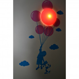 Lampe et Stickers Enfant et Ballons