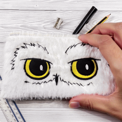Trousse Harry Potter Chouette Hedwige Fourrure