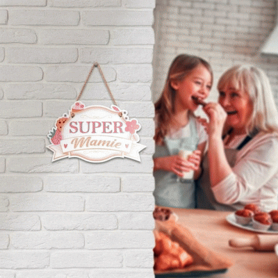 Plaque Super Mamie pour célébrer l'amour que vous portez à votre grand-mère